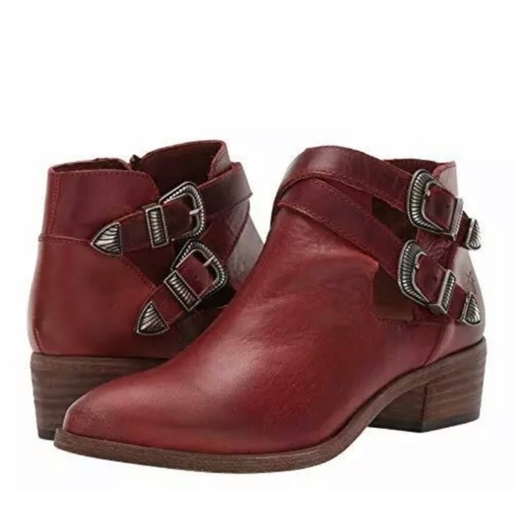 Frye Ray Leather Belt Western Shootie/Ankle Bootie - Picture 4 of 16